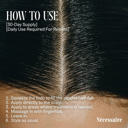 Nécessaire Rosemary Serum for Hair Growth – Denser, Fuller, Healthier Hair – 70% Rosemary Water, Oil, Extract + 5% Capixyl™ – Vegan, Quick-Dry, No Residue – 1 fl oz Avelisse