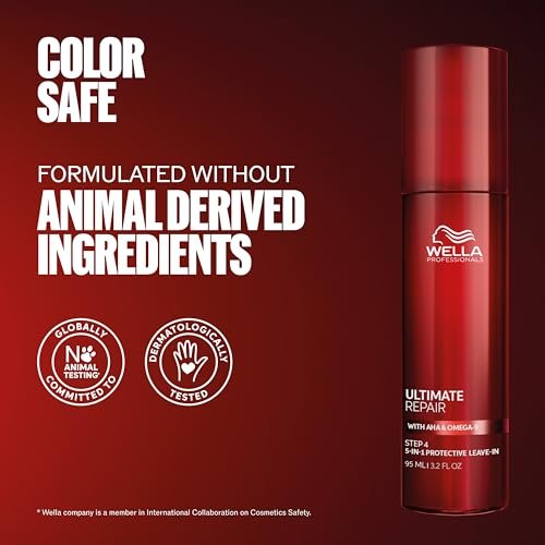 Wella Professionals ULTIMATE REPAIR 5-in-1 Protective Leave-In Treatment for Damaged Hair | Repairs, Smoothens Frizz, UV & Heat Protectant | For All Hair Types | 3.2 Fl Oz Avelisse