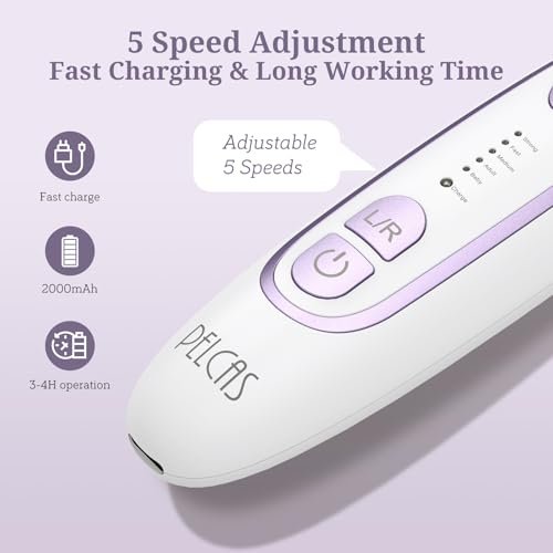 PELCAS Electric Toenail Grinder for Thick Toenails - Cordless Nail Drill with 5 Speeds, LED Light, Manicure & Pedicure Kit for Human and Pet Nails Avelisse
