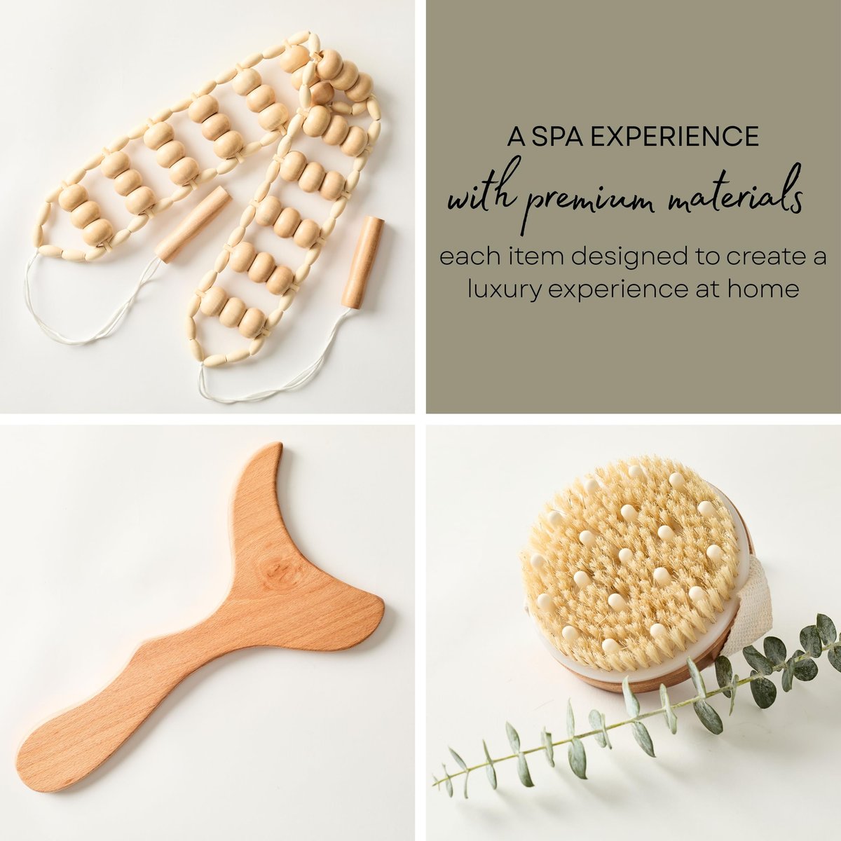 7-Piece Lymphatic Drainage Massage Kit for Body Sculpting & Wood Therapy | Abundantly Made Avelisse