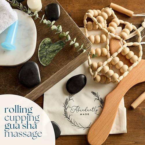 7-Piece Lymphatic Drainage Massage Kit for Body Sculpting & Wood Therapy | Abundantly Made Avelisse