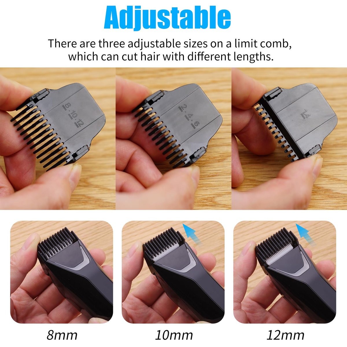 3 Pack Guards for Manscaped Lawn Mower 5.0 Ultra - Adjustable Trimmer Guards with Organizer, 7 Cutting Lengths from 1/18" to 1/2" Avelisse