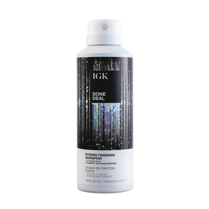 IGK Done Deal Strong Hold Finishing Hairspray – Long-Lasting, Humidity-Resistant, Brushable Firm Control for All Hair Types, 5 oz Avelisse