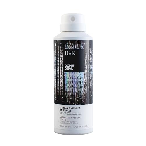IGK Done Deal Strong Hold Finishing Hairspray – Long-Lasting, Humidity-Resistant, Brushable Firm Control for All Hair Types, 5 oz Avelisse