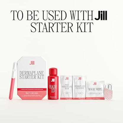 Jill J2 Dermaplane Refill Blades – 12 Advanced Replacement Blades for Jill Wand, Removes Peach Fuzz & Dull Skin with Petite & Wide Blades for Pro-Level Exfoliation, 6 Full Shaves Avelisse