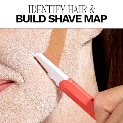 Jill Hair Identifying Spray for Dermaplaning & Facial Hair Prep - Highlights Fine Peach Fuzz & Stubble for Precise Shaving & Exfoliation, 2 fl oz
