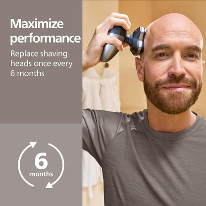 Philips Norelco Genuine Replacement Heads for Head Shaver Pro HS5980, HS7980, HS9980 – 4-Pack Self-Sharpening ComfortCut Blades (HS740/40) Avelisse