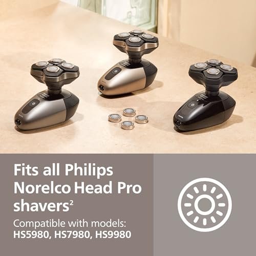 Philips Norelco Genuine Replacement Heads for Head Shaver Pro HS5980, HS7980, HS9980 – 4-Pack Self-Sharpening ComfortCut Blades (HS740/40) Avelisse
