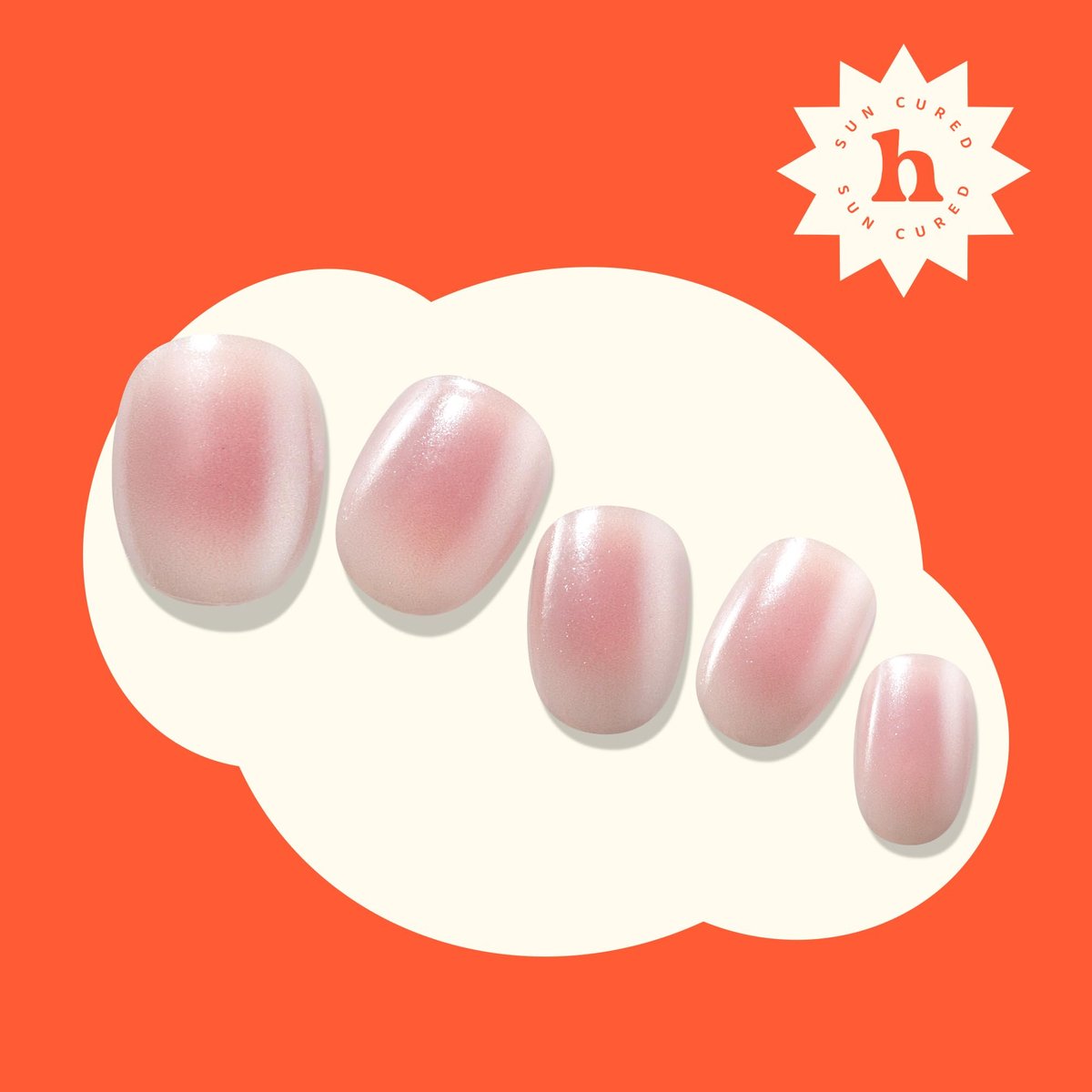 Heyhae Semi Cured Gel Nail Strips - Summer Marble Pink - No LED Lamp Needed - Easy Apply & Remove - Salon Quality - 28 Strips, Prep Pads, Nail File, Wooden Stick - Hey, Bubble Blush Avelisse