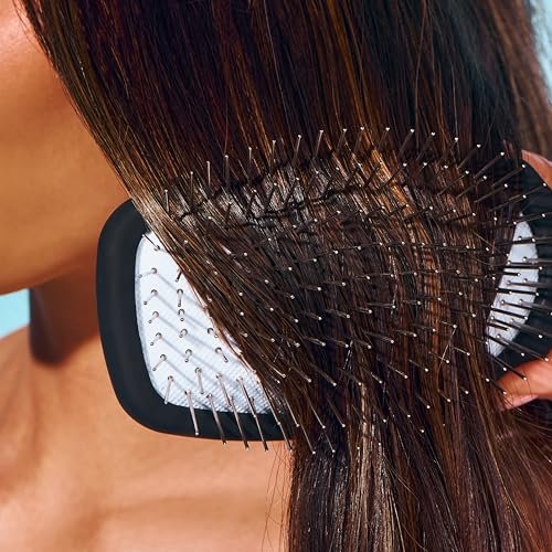 Gimme Beauty Metal Bristle Brush - Stainless Steel Bristles for Healthy Shine, Detangling & Scalp Care Avelisse
