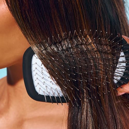 Gimme Beauty Metal Bristle Brush - Stainless Steel Bristles for Healthy Shine, Detangling & Scalp Care Avelisse