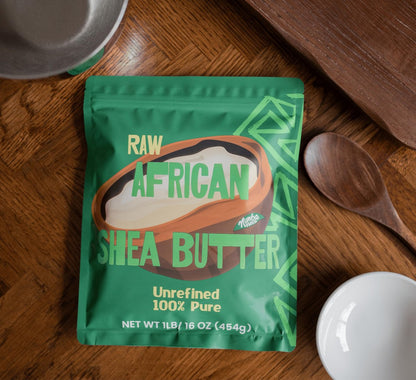 Nimba Foods Raw African Shea Butter Unrefined Bulk 1LB - 100% Pure for Soap Making, Body Butter, Skin, Hair, Eczema Avelisse