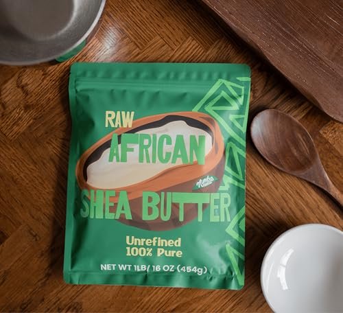 Nimba Foods Raw African Shea Butter Unrefined Bulk 1LB - 100% Pure for Soap Making, Body Butter, Skin, Hair, Eczema Avelisse
