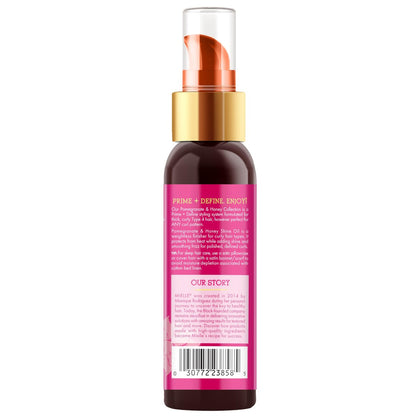 Mielle Organics Pomegranate & Honey Shine Oil - Lightweight Hair Oil for Curly, Coily & Type 4 Hair - Adds Shine, Locks in Moisture, Smooths Frizz, Heat Protection, Non-Greasy Finish, 4 fl oz Avelisse