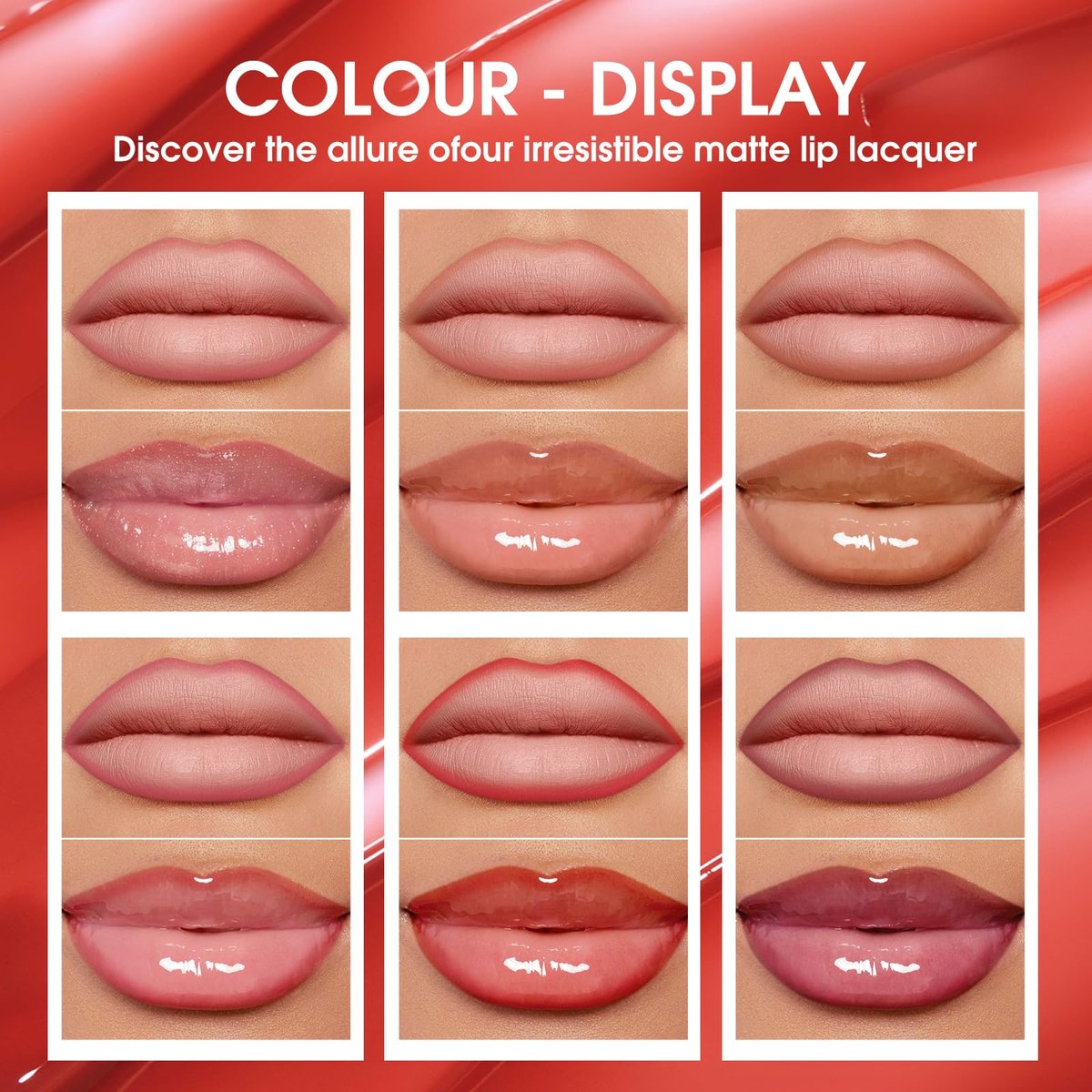 6-Piece Hydrating Lip Oils & Lip Liner Pencil Combo Set – 24H Long-Lasting Nourishing Non-Sticky Tinted Lip Gloss & Plumping Lip Oil Set for Women (Nude Glow Lip Kit) - görsel 5