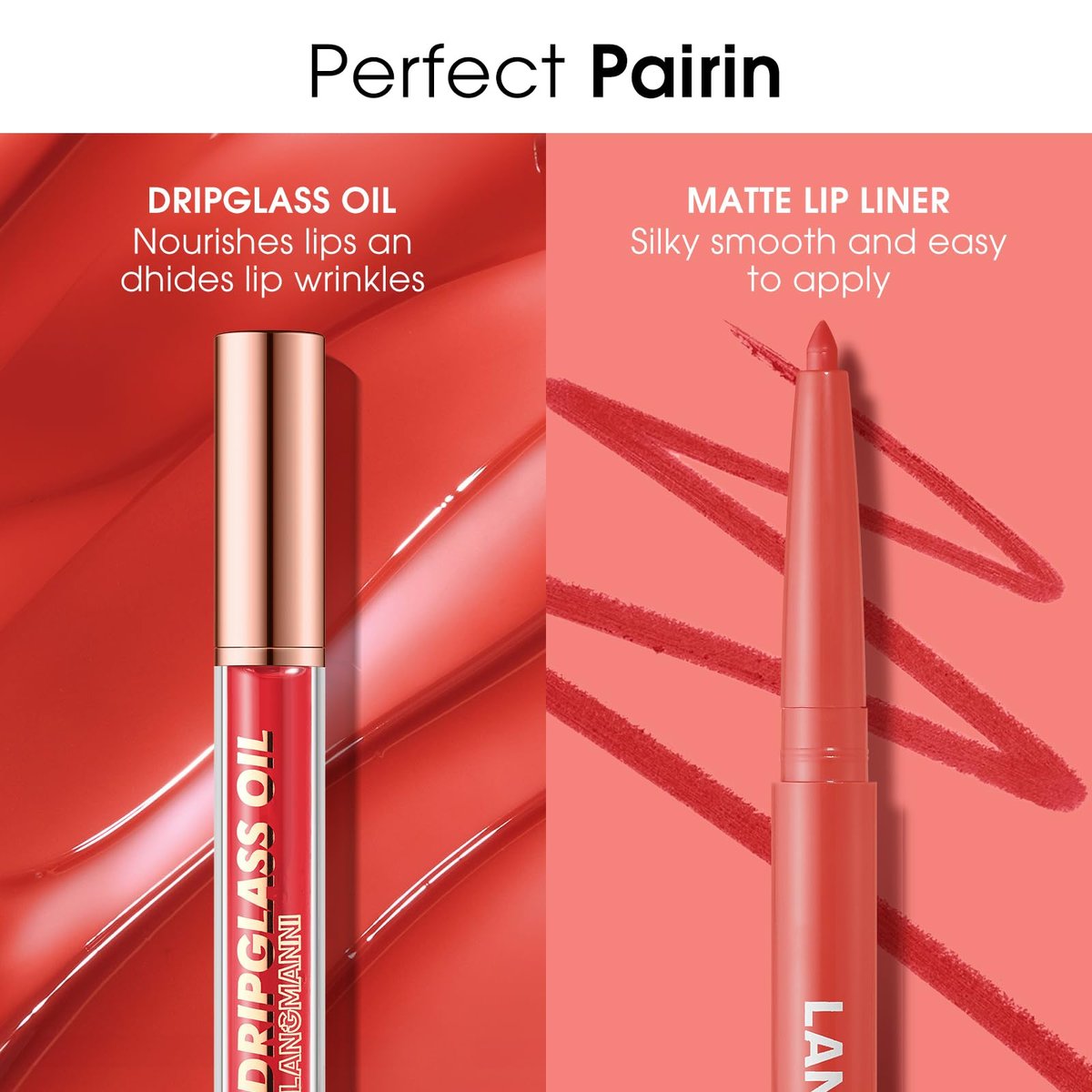 6-Piece Hydrating Lip Oils & Lip Liner Pencil Combo Set – 24H Long-Lasting Nourishing Non-Sticky Tinted Lip Gloss & Plumping Lip Oil Set for Women (Nude Glow Lip Kit) - görsel 11