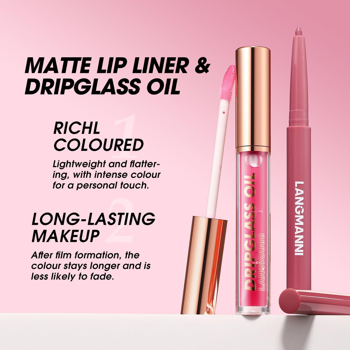 6-Piece Hydrating Lip Oils & Lip Liner Pencil Combo Set – 24H Long-Lasting Nourishing Non-Sticky Tinted Lip Gloss & Plumping Lip Oil Set for Women (Nude Glow Lip Kit) - görsel 7