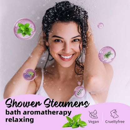 iukoien Shower Steamers Aromatherapy - 8 Pack Shower Bombs for Relaxation, Self Care, Home SPA with Natural Essential Oils, Gift for Women, Men, Mom, Him, Her Avelisse