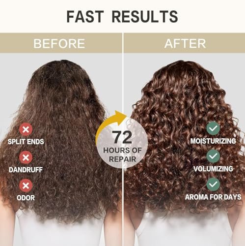 DEMIKI Japanese Shampoo and Conditioner Set for Women – Sulfate Free, Anti Dandruff, Clarifying & Moisturizing with Hydrolyzed Keratin, Rose Scent, 32 oz Each Avelisse