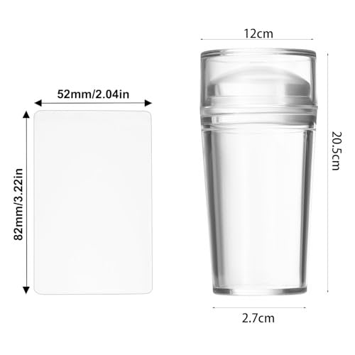 Clear Silicone French Tip Nail Stamp Kit – DIY Nail Art Stamper with Scrapers & Brushes for French Manicure at Home - görsel 4
