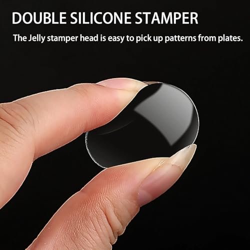 Clear Silicone French Tip Nail Stamp Kit – DIY Nail Art Stamper with Scrapers & Brushes for French Manicure at Home - görsel 8