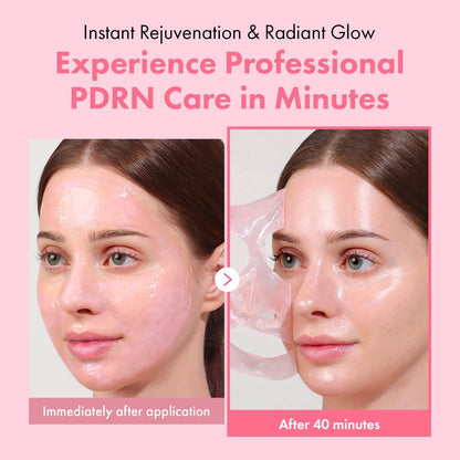 TOSOWOONG Real Pink PDRN Fit Salmon DNA Wrapping Mask - 12 Peptides & Hydrolyzed Collagen Peel Off Facial Mask for Elasticity, Firming, Moisturizing, Glow, Glass Skin - Korean Skincare, 50ml Avelisse