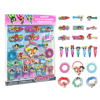 Powerpuff Girls Hair Accessories Set – Hair Clips, Bows, Scrunchies & Hair Ties for Girls | Official Townley Girl Merchandise