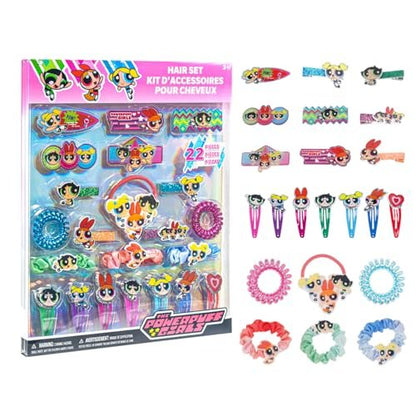 Powerpuff Girls Hair Accessories Set – Hair Clips, Bows, Scrunchies & Hair Ties for Girls | Official Townley Girl Merchandise
