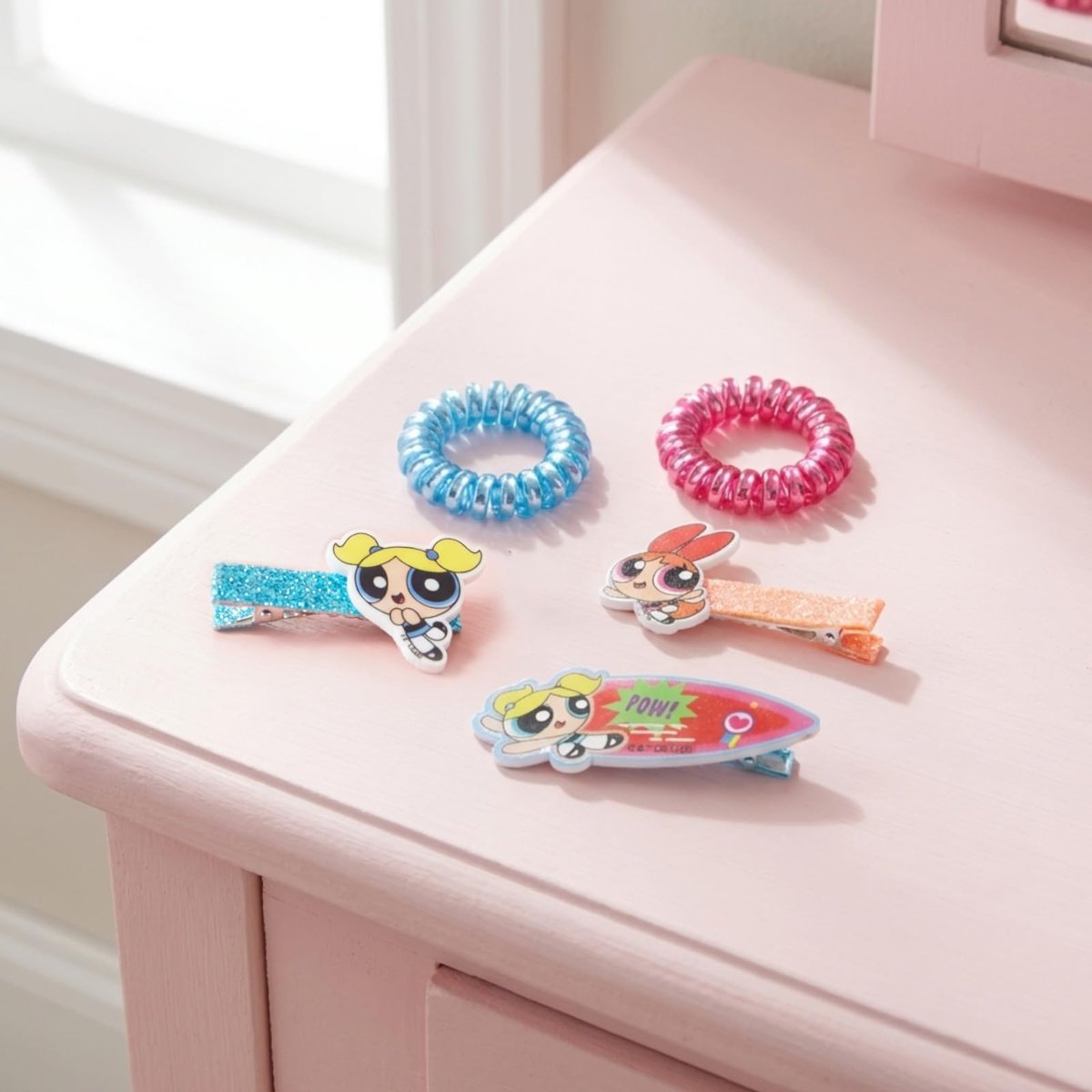 Powerpuff Girls Hair Accessories Set – Hair Clips, Bows, Scrunchies & Hair Ties for Girls | Official Townley Girl Merchandise - görsel 15