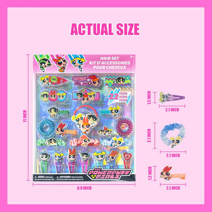 Powerpuff Girls Hair Accessories Set – Hair Clips, Bows, Scrunchies & Hair Ties for Girls | Official Townley Girl Merchandise