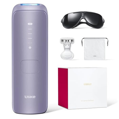 Ulike Air 4 IPL Laser Hair Removal Device – Nearly Painless Permanent Hair Reduction for Women and Men, USHR Mode, Ice Cool Technology, Purple Avelisse