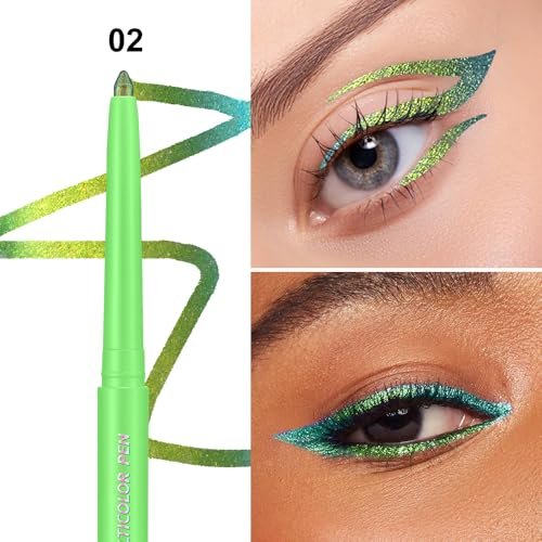 COSASTYA Chameleon Eyeliner Pencil Set 6 Pack - Color Shifting Multichrome Eyeshadow Stick, Metallic Glitter Holographic Gel Eye Liner, Waterproof Long Lasting Smudge Proof Eye Makeup Avelisse