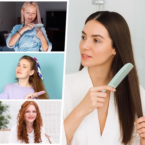 4 Pcs Rat Tail Folding Combs - Portable Travel Foldable Hair Parting Comb for Men & Women - Mini Carbon Fiber Styling Combs for Braids & Hair Styling - görsel 12