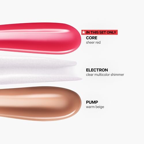 Milk Makeup Balmade Hydrating Lip Balm 3-Pack Gift Set – Sheer-Tinted, High Shine Glosses with Exclusive Keychain – Electron, Pump & Core Avelisse