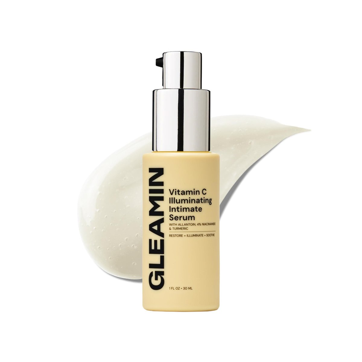 Gleamin Illuminating Intimate Serum - Vitamin C, Niacinamide & Alpha Arbutin for Hyperpigmentation on Underarms, Inner Thighs & Intimate Areas Avelisse