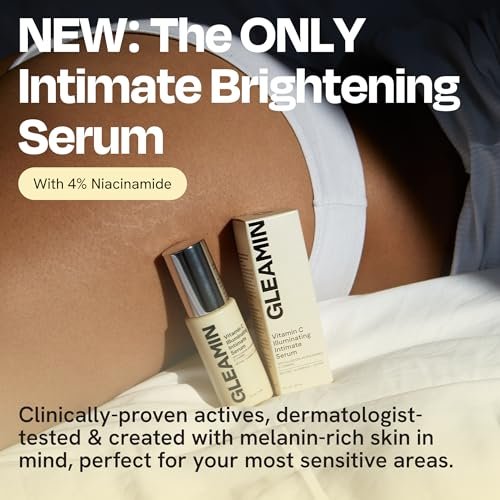 Gleamin Illuminating Intimate Serum - Vitamin C, Niacinamide & Alpha Arbutin for Hyperpigmentation on Underarms, Inner Thighs & Intimate Areas Avelisse