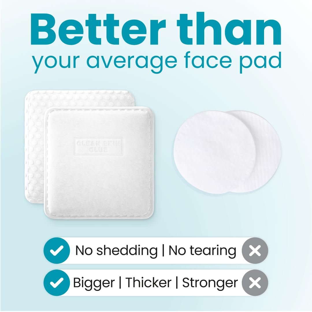 Clean Skin Club Clean² Blemish Control Face Pads – Extra Large Dual-Sided Cotton Pads for Blemish-Prone Skin, 100% Bio-Based, Dermatologist Approved, 60 Count - görsel 11