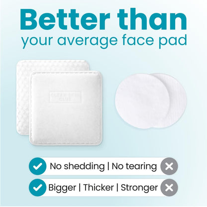 Clean Skin Club Clean² Blemish Control Face Pads – Extra Large Dual-Sided Cotton Pads for Blemish-Prone Skin, 100% Bio-Based, Dermatologist Approved, 60 Count