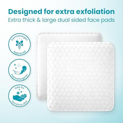 Clean Skin Club Clean² Blemish Control Face Pads – Extra Large Dual-Sided Cotton Pads for Blemish-Prone Skin, 100% Bio-Based, Dermatologist Approved, 60 Count