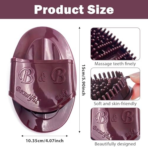 2pcs Meridian Massage Brush Set - Upgraded Professional Full Body & Scalp Acupressure Tool for Head-to-Toe Relaxation, Salon Quality Comb Gift Idea - görsel 4