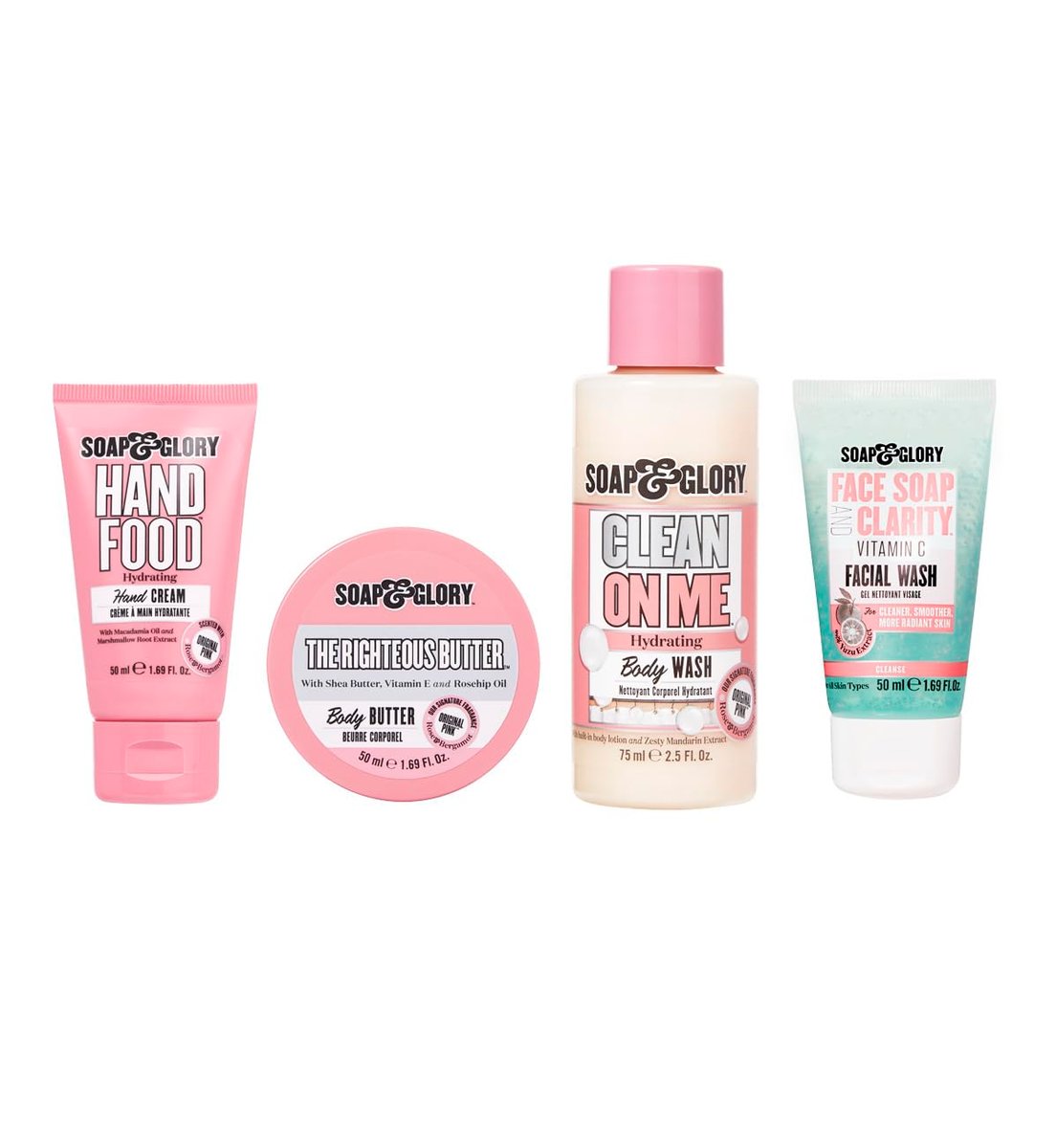 Soap & Glory Star Treatment Skin Care Set – Hand Cream, Body Butter, Shower Gel & Vitamin C Facial Cleanser (4-Piece) - görsel 1
