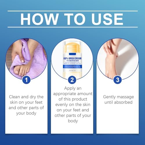 ZARICS Urea Cream 60 Percent for Feet Maximum Strength with 2% Salicylic Acid - Foot Lotion for Dry Cracked Heels, Callus Remover, Hydrates & Softens Dry Skin, Exfoliates Dead Skin (1 Fl Oz) - görsel 14