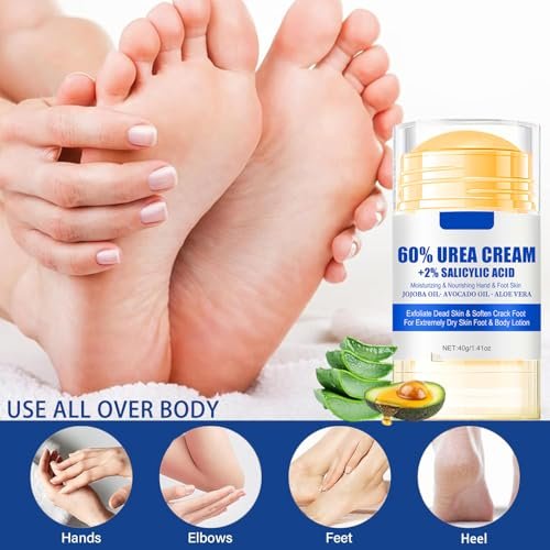 ZARICS Urea Cream 60 Percent for Feet Maximum Strength with 2% Salicylic Acid - Foot Lotion for Dry Cracked Heels, Callus Remover, Hydrates & Softens Dry Skin, Exfoliates Dead Skin (1 Fl Oz) - görsel 4