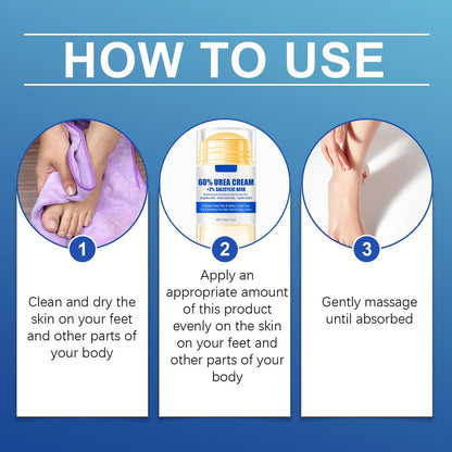 ZARICS Urea Cream 60 Percent for Feet Maximum Strength with 2% Salicylic Acid - Foot Lotion for Dry Cracked Heels, Callus Remover, Hydrates & Softens Dry Skin, Exfoliates Dead Skin (1 Fl Oz)