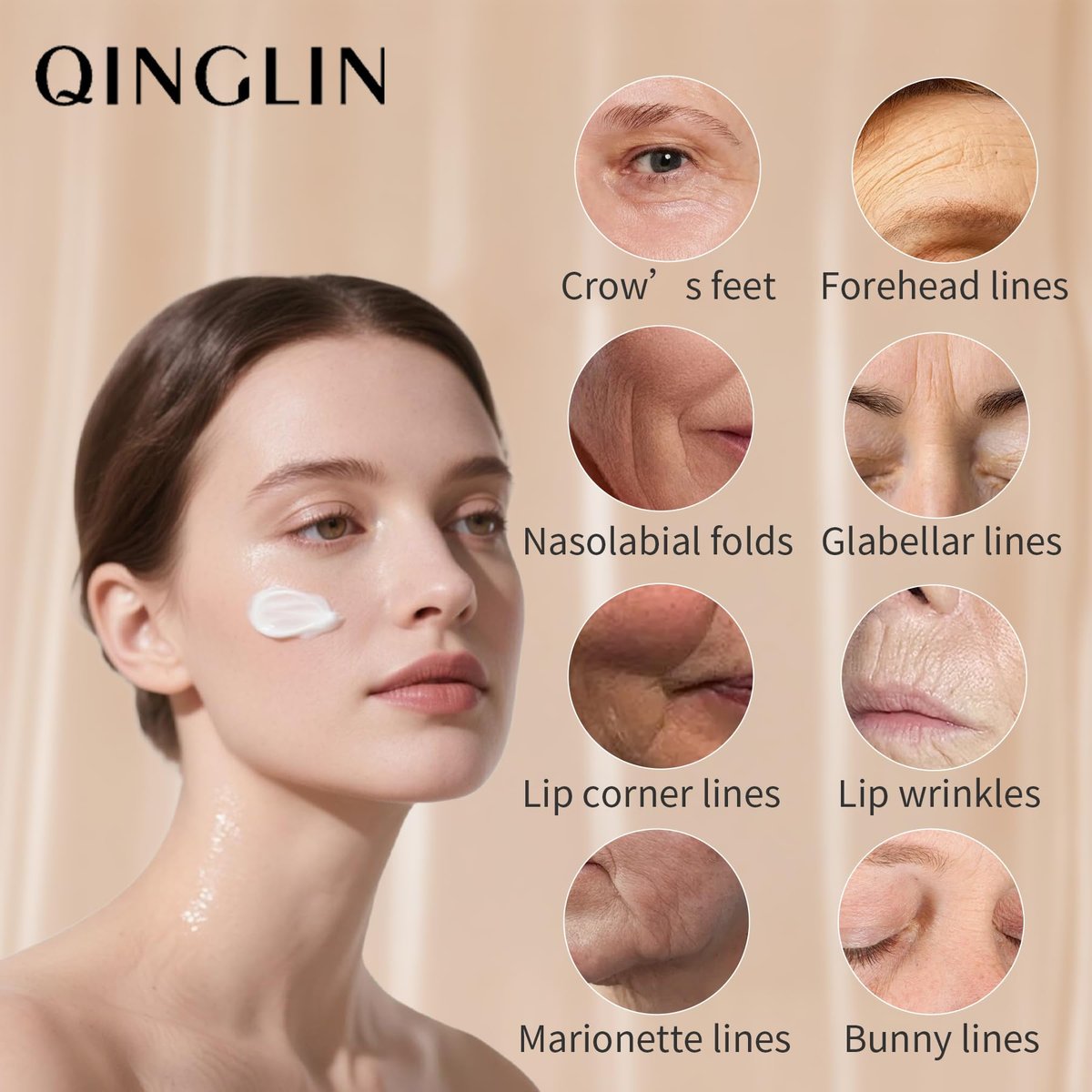 QINGLIN Polypeptide Tightening Anti-Wrinkle Cream – Firming & Hydrating Face Moisturizer for Youthful Skin, 1.76 oz Avelisse