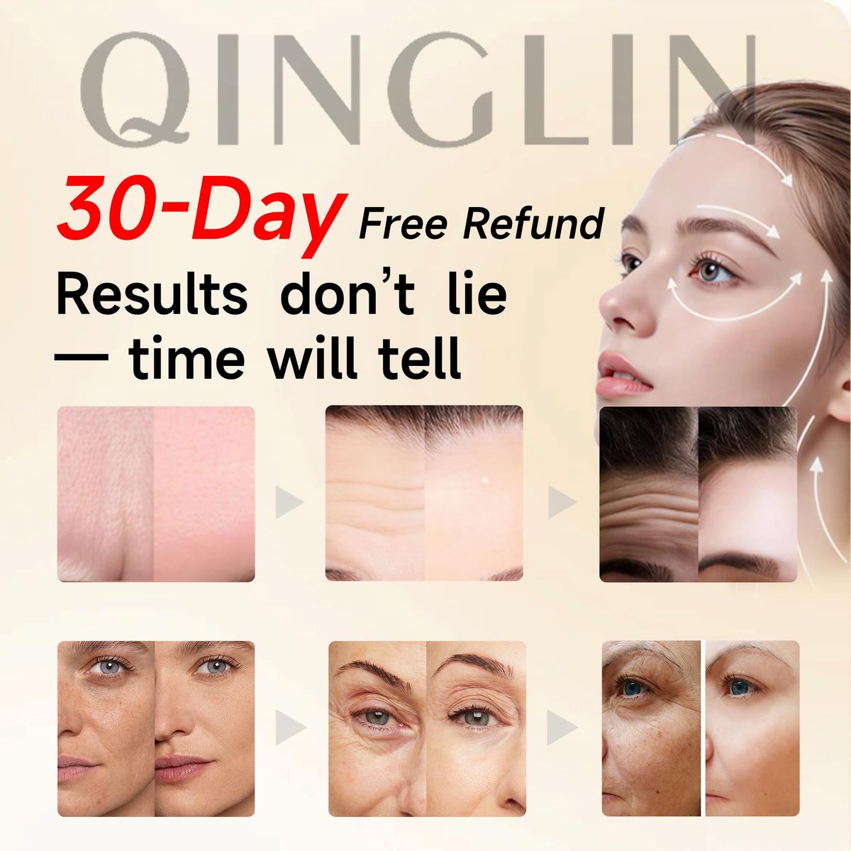 QINGLIN Polypeptide Tightening Anti-Wrinkle Cream – Firming & Hydrating Face Moisturizer for Youthful Skin, 1.76 oz Avelisse