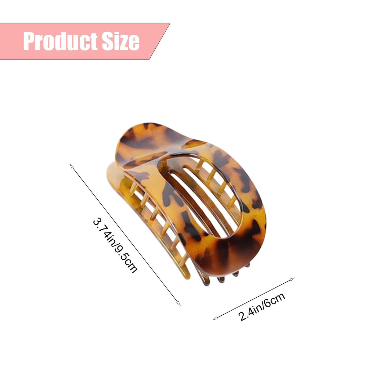 Hailoyearn Flat Hair Clips for Women - Solid Color Lay Flat Claw Clips for Thick/Thin Hair, Casual Versatile Hair Clip (Brown, White, 18 Count Pack of 4) - görsel 11