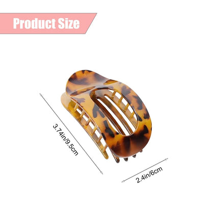 Hailoyearn Flat Hair Clips for Women - Solid Color Lay Flat Claw Clips for Thick/Thin Hair, Casual Versatile Hair Clip (Brown, White, 18 Count Pack of 4)