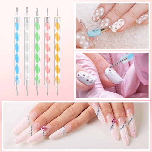 CHEMAILON 25-Piece Nail Art Tools Set - Professional Nail Brush Set with Palette, Stand, and Silicone Engraving Pen for DIY Home Manicure - görsel 10