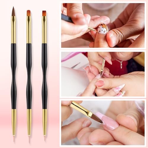 CHEMAILON 25-Piece Nail Art Tools Set - Professional Nail Brush Set with Palette, Stand, and Silicone Engraving Pen for DIY Home Manicure - görsel 6
